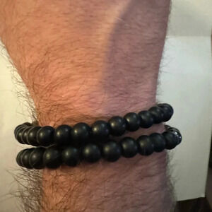 Tiger’s eye and black stone double bracelet. #tigereye #jewellery.